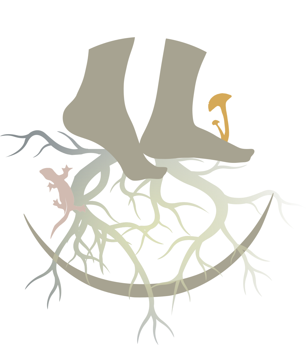 Feet with Tree of Life Illustration